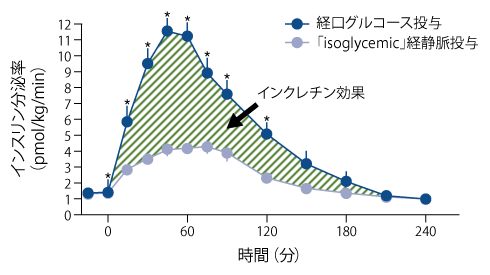 図1 インクレチン効果(文献4より一部改変)